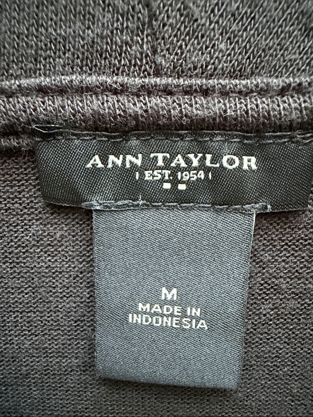 Ann Taylor Black Draped Long-Sleeve Wrap Top - Picture 3 of 4